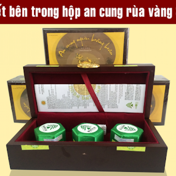 An Cung Ngưu Hoàng Hoàn Rùa Vàng Hộp 3 Viên