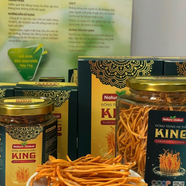 ĐÔNG TRÙNG HẠ THẢO KING SẤY THĂNG HOA ( Hộp 5 Gram)