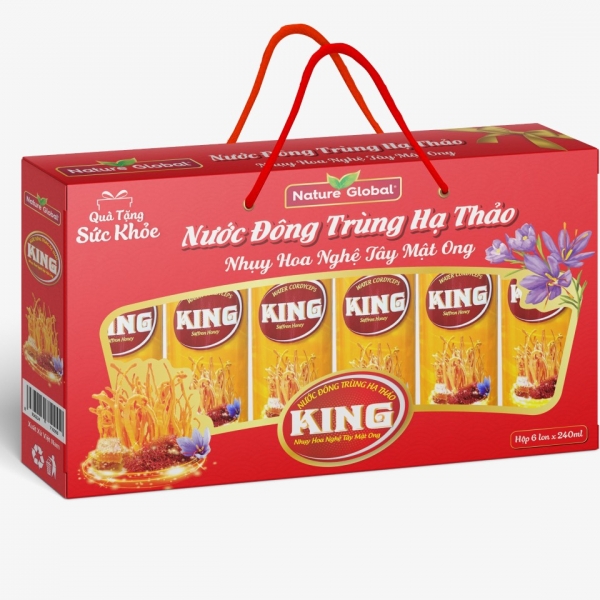 Lốc 6 lon ĐÔNG TRÙNG HẠ THẢO NHỤY HOA NGHỆ TÂY MẬT ONG 