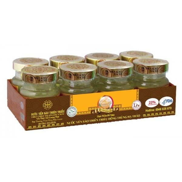 Lốc 8 Hủ Nước Yến Sào Cao Cấp Thiên Triều Đông Trùng 70ml/ hủ