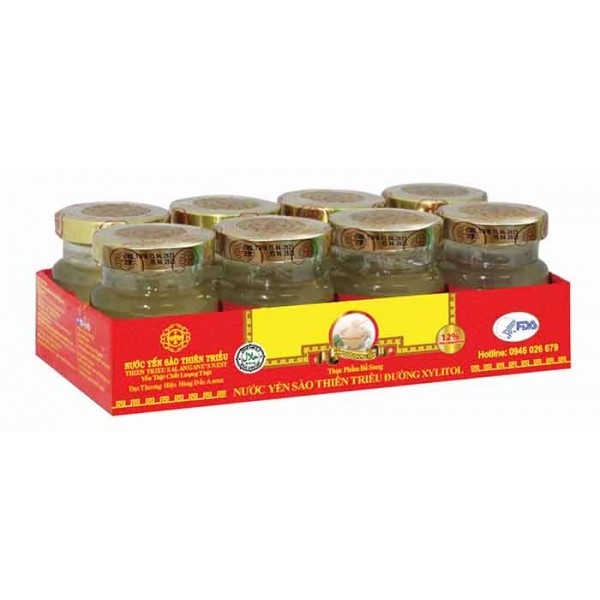 Lốc 8 Hũ Nước Yến Sào Cao Cấp Thiên Triều Đường Phèn 70ml/hũ