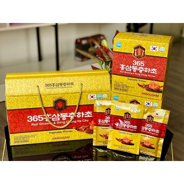 Nước Chiết Xuất Hồng Sâm Đông Trùng Hạ Thảo 70ml x 20 Gói