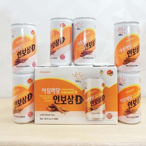 Nước Hồng Sâm 180ml x 6 Lon Inbosam D Achimmadang Hàn Quốc