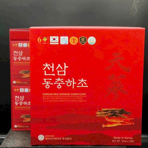  Nước Hồng Sâm Đông Trùng 50ml x 30 Gói