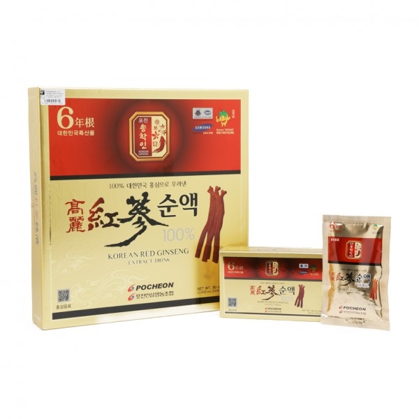Nước Hồng Sâm Pocheon 100% ( 80ml x 30 Gói)