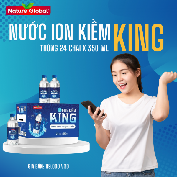 Nước Ion Kiềm King Thùng 24 Chai 350ml