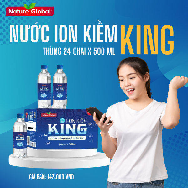 Nước Ion Kiềm King Thùng 24 Chai 500Ml