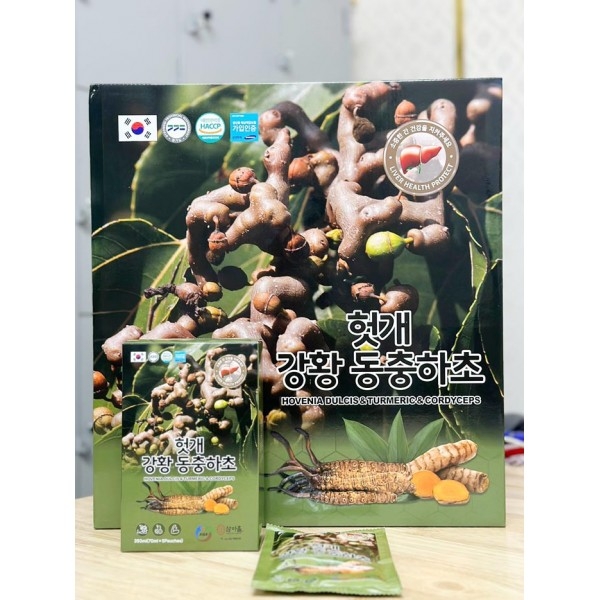 Nước Mát Gan ĐôngTrùng Hạ Thảo Kết Hợp Nghệ Vàng 70ml x 30 Gói KGA