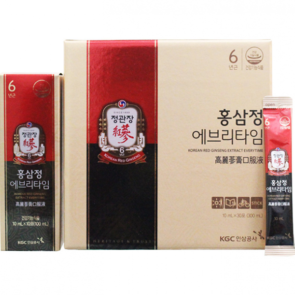 Nước Sâm Hậu Duệ Mặt Trời KGC Cao Cấp Everytime Hộp 30 Gói x 10Ml
