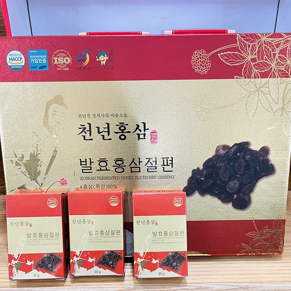 Sâm Lát Tẩm Mật Ong Geumsan Lên Men 20g x 10 Hộp