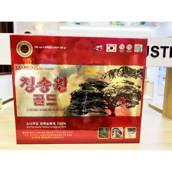 Tinh Dầu Thông Đỏ Cao Cấp Hàn Quốc Cheong Song Won Gold 180 Viên