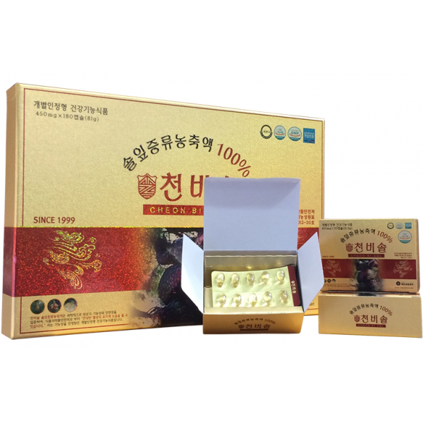 Tinh Dầu Thông Đỏ Cheon Bi Sol Cao Cấp Loại 180 Viên