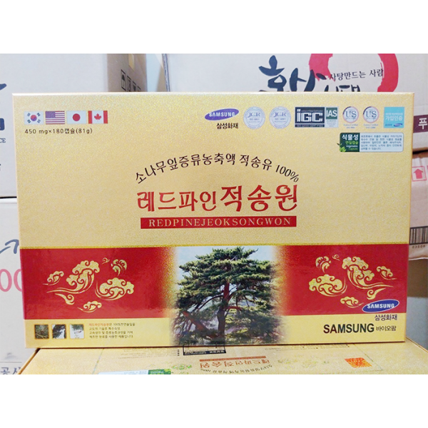 Tinh Dầu Thông Đỏ Chính Phủ Hàn Quốc Red Pine Jeok Song Won 180 Viên