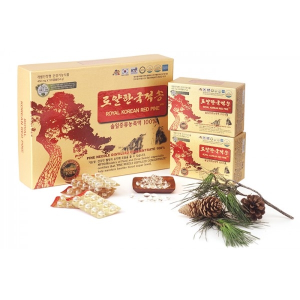 Tinh Dầu Thông Đỏ Hoàng Gia Royal Korean 120 Viên