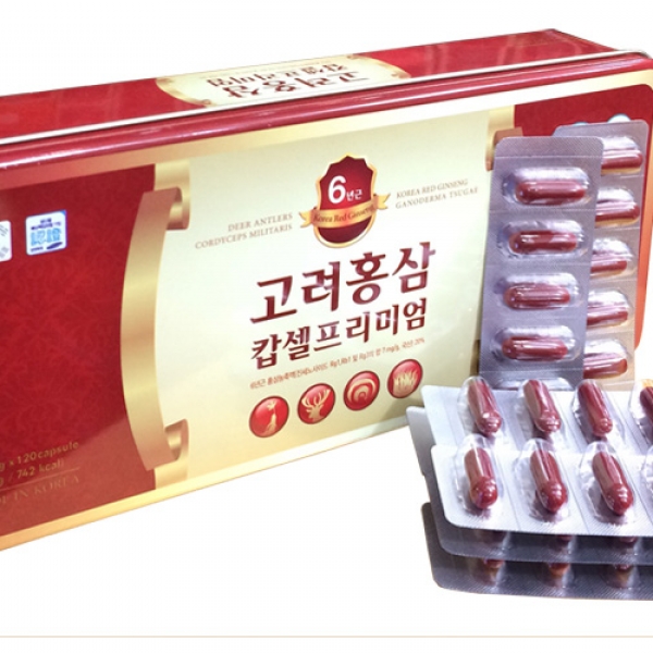 Viên hồng sâm nhung hươu linh chi đông trùng hạ thảo 120 viên