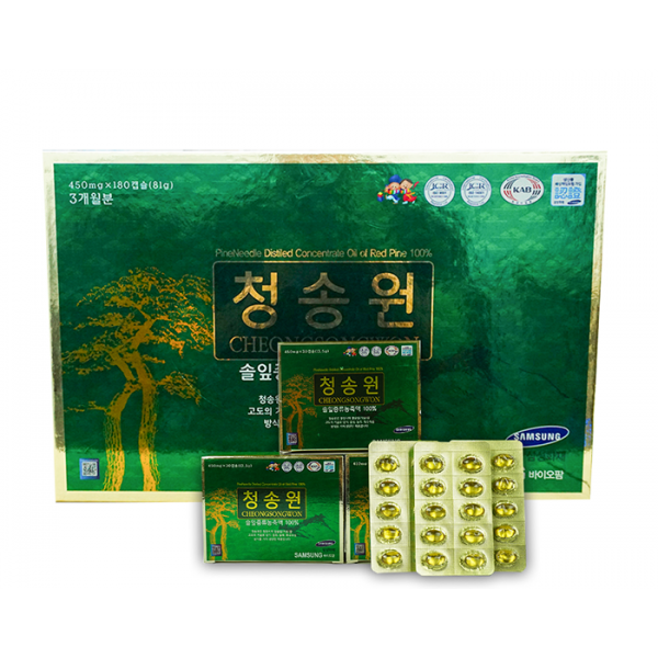  Viên Tinh Dầu Thông Đỏ Hàn Quốc Cheong Song Won 180 Viên Hộp Xanh