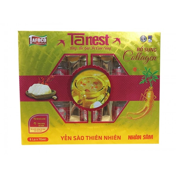 Yến Hộp Nhân Sâm Tanest 70ml x 6 Lọ
