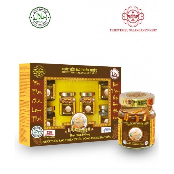 Yến Sào Cao Cấp Đông Trùng Thiên Triều Hộp 70ml x 6 Hũ