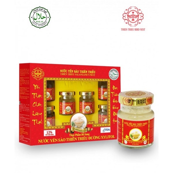 Yến Sào Cao Cấp Đường Phèn Thiên Triều Hộp 70ml x 6 Hũ