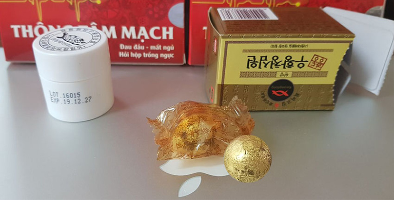 Viên Chống Đột Quỵ Hàn Quốc Hộp Vàng 10 Viên - hình chụp thực tế khi mở hộp