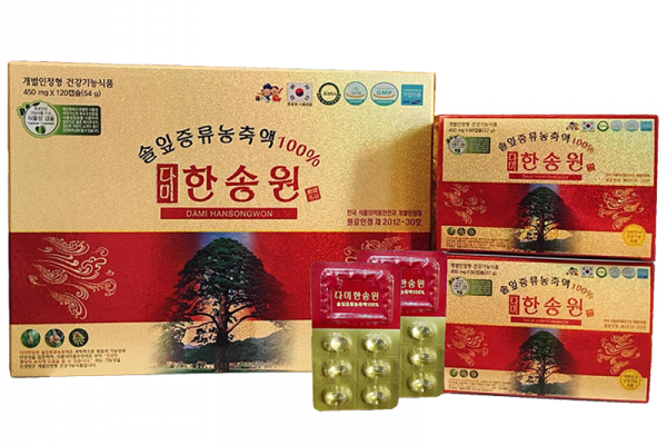 Tinh Dầu Thông Đỏ Hàn Quốc Cao Cấp Dami Hansongwon 120 Viên