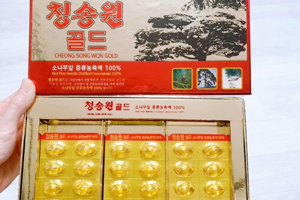 Tinh Dầu Thông Đỏ Cao Cấp Hàn Quốc Cheong Song Won Gold 180 Viên