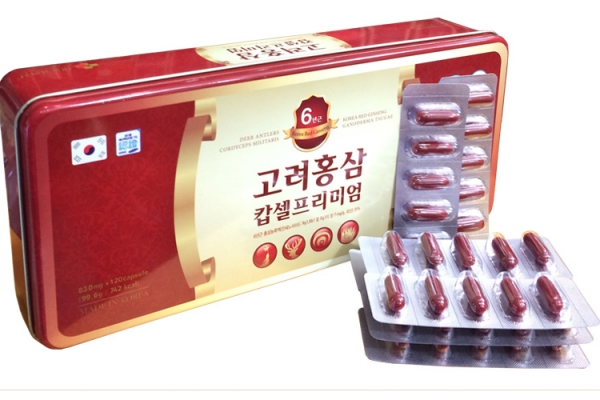 Viên hồng sâm nhung hươu linh chi đông trùng hạ thảo 120 viên