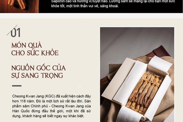 Hồng Sâm Củ Khô Hộp Thiếc KGC 75g 20PCS Chính Phủ Cheong Kwan Jang Hàn Quốc