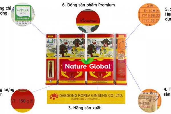 Hồng Sâm Hàn Quốc Củ Khô 300g Daedong Hàn Quốc