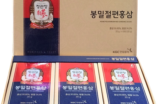 Hồng Sâm Tẩm Mật Ong Xắt Lát 120G (20G X 06 Hộp) KGC