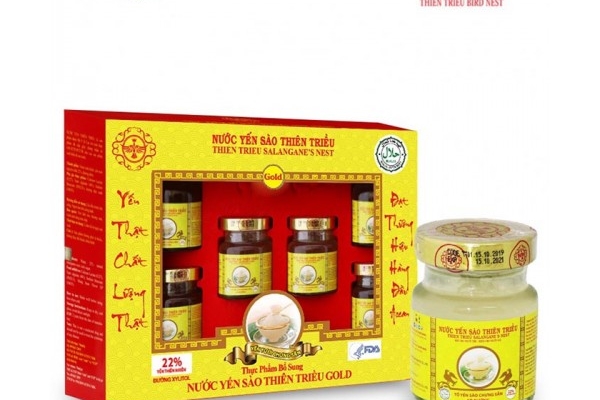 Yến Sào Cao Cấp Thiên Triều Có Đường GOLD Hộp 70ml x 6 Hũ 22%