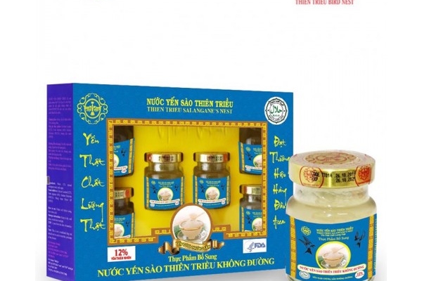 Yến Sào Cao Cấp Không Đường Thiên Triều Hộp 70ml x 6 Hũ