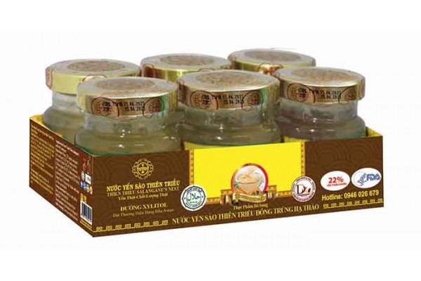 Lốc 6 Hủ Nước Yến Sào Cao Cấp Thiên Triều Đông Trùng 70ml/hủ