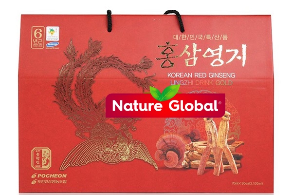 Nước Hồng Sâm Linh Chi Hàn Quốc Pocheon 30 Gói x 70ml