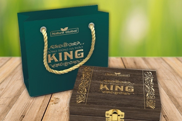 Đông trùng hạ thảo KING ký chủ nhộng tằm ( Hộp gỗ 30 con )